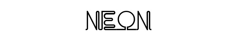 Neon font preview