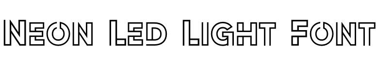 Neon Led Light Font font preview