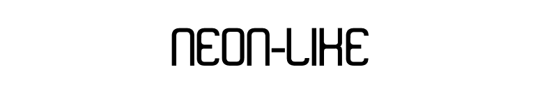 neon-like font preview