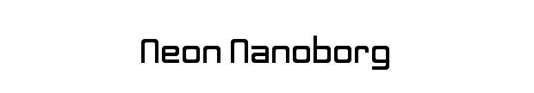 Neon Nanoborg
 font preview