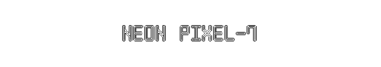 Neon Pixel-7 font preview