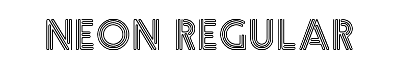 Neon Regular font preview