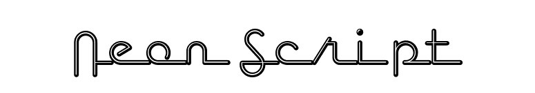 Neon Script font preview