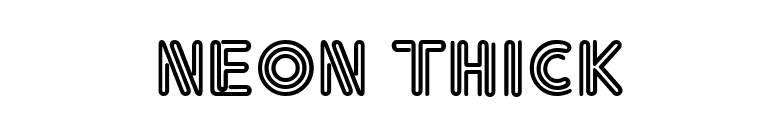 Neon Thick font preview