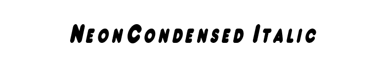 NeonCondensed Italic font preview