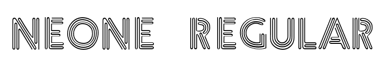 Neone Regular font preview