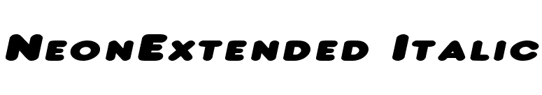 NeonExtended Italic font preview