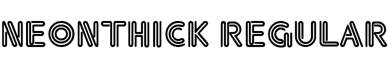 NeonThick Regular font preview