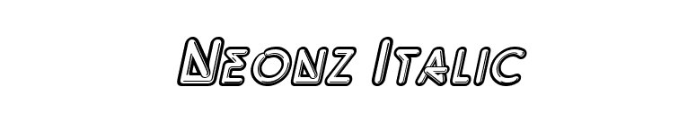 Neonz Italic font preview