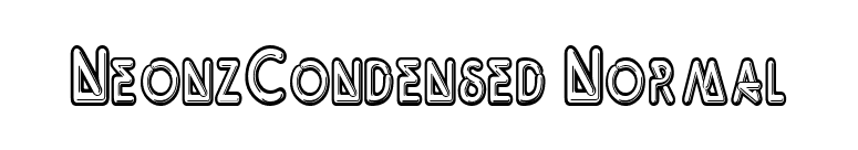 NeonzCondensed Normal font preview