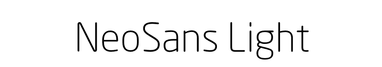 NeoSans Light font preview