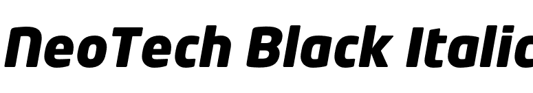 NeoTech Black Italic font preview