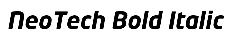 NeoTech Bold Italic font preview