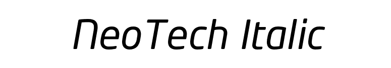 NeoTech Italic font preview
