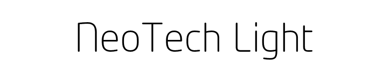 NeoTech Light font preview