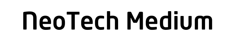 NeoTech Medium font preview