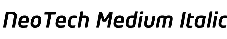 NeoTech Medium Italic font preview