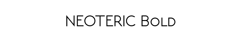 NEOTERIC Bold font preview