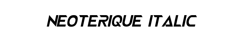 NEOTERIQUE Italic font preview