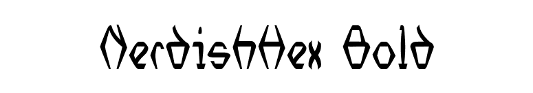 NerdishHex Bold font preview