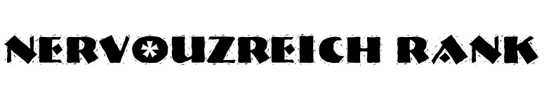 NervouzReich Rank font preview