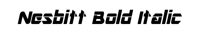 Nesbitt Bold Italic font preview