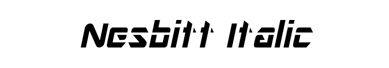 Nesbitt Italic font preview