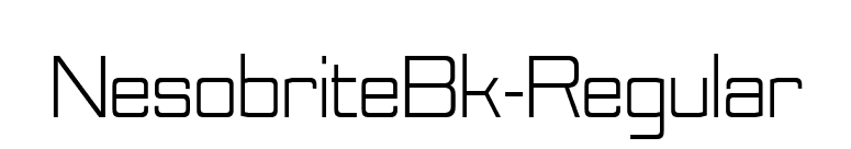 NesobriteBk-Regular font preview