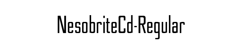 NesobriteCd-Regular font preview