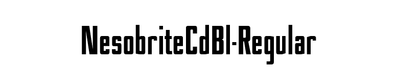 NesobriteCdBl-Regular font preview