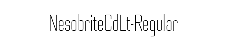 NesobriteCdLt-Regular font preview