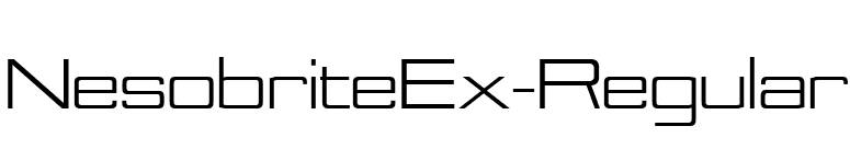 NesobriteEx-Regular font preview