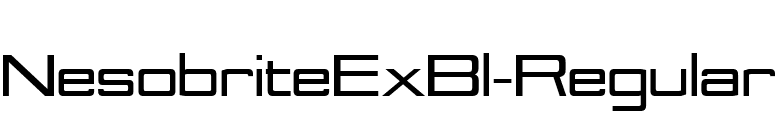 NesobriteExBl-Regular font preview