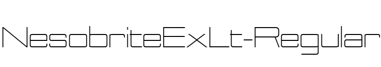 NesobriteExLt-Regular font preview