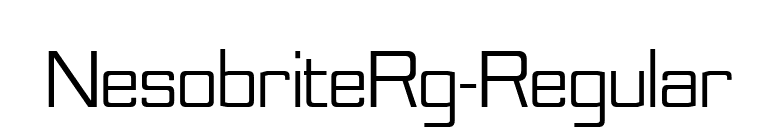 NesobriteRg-Regular font preview