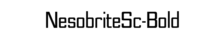 NesobriteSc-Bold font preview