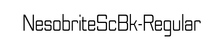 NesobriteScBk-Regular font preview
