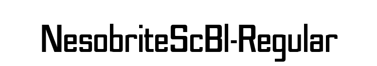 NesobriteScBl-Regular font preview