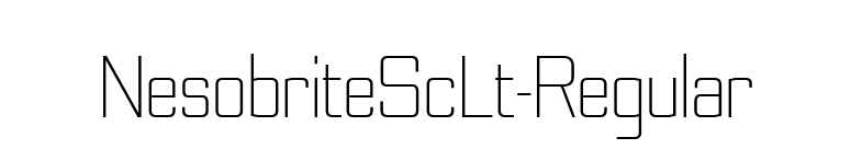 NesobriteScLt-Regular font preview