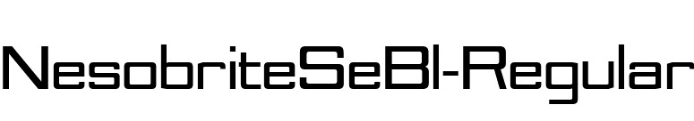 NesobriteSeBl-Regular font preview