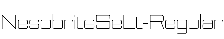 NesobriteSeLt-Regular font preview