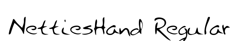 NettiesHand Regular font preview