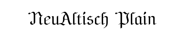 NeuAltisch Plain font preview