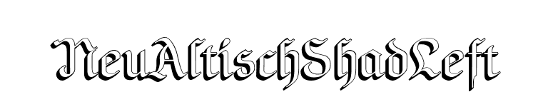 NeuAltischShadLeft font preview