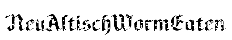 NeuAltischWormEaten font preview