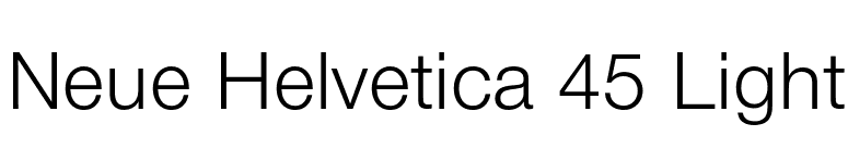Neue Helvetica 45 Light font preview