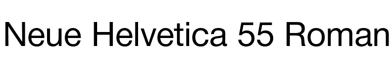 Neue Helvetica 55 Roman font preview