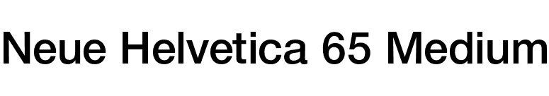 Neue Helvetica 65 Medium font preview