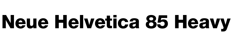 Neue Helvetica 85 Heavy font preview