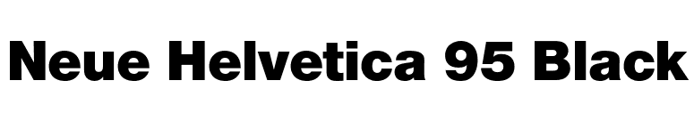 Neue Helvetica 95 Black font preview